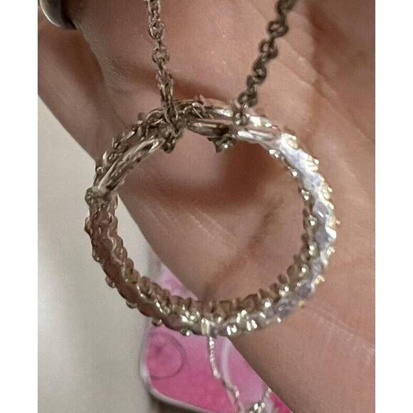 -NECKLACE & PENDANT August Birthstone Circle Pendant With A Silver Chain - Picture 4 of 7